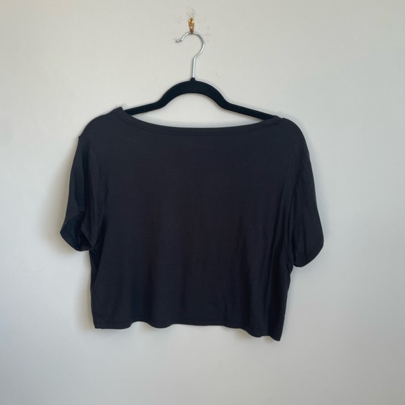 NWT American Eagle soft and sexy cropped tee in black - Picture 4 of 4
